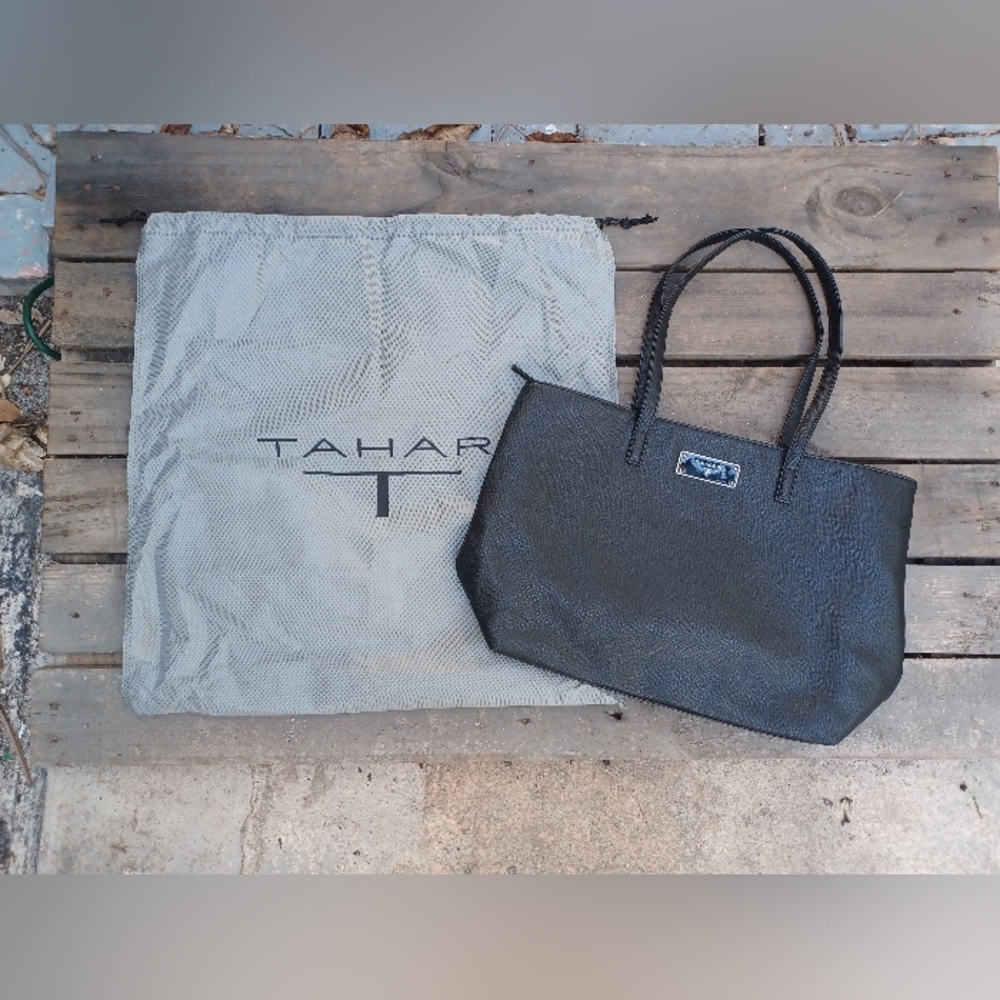 Elegant Tahari Black Tote Bag